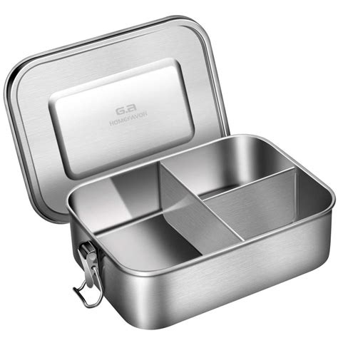 best steel bento box|bento box with removable compartments.